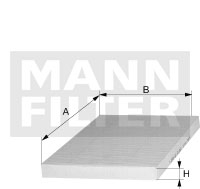 Filtru habitaclu cu carbon activ Opel Mokka marca MANN