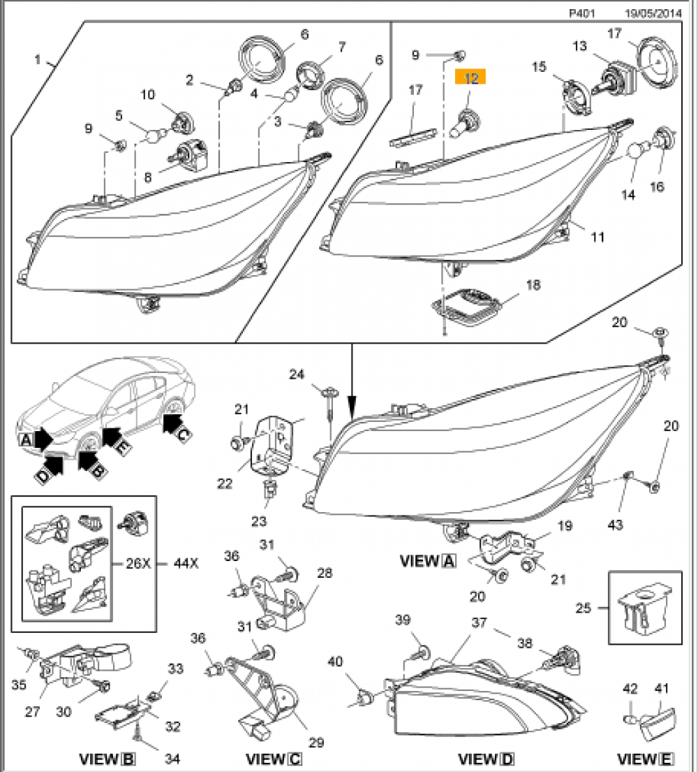 Bec iluminare in viraje Opel Insignia hatchback GM Pagina 2/piese-auto-opel-insignia-a/accesorii-opel-insignia-a/elemente-exterioare-opel-insignia-a/opel-zafira-b/opel-combo - Accesorii Opel Insignia A
