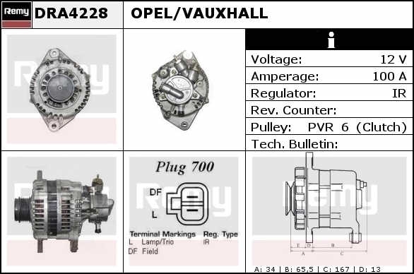 Alternator Opel Astra H Z17DTL Z17DTH 100 AMP marca REMY Pagina 2/opel-antara/piese-auto-renault/ulei-si-revitalizanti-xado - Electrice Opel Astra H