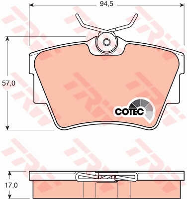 Kit placute spate Opel Vivaro B marca TRW | Revizie Shop