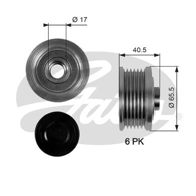 Fulie alternator Opel Vectra C 1.9 marca GATES