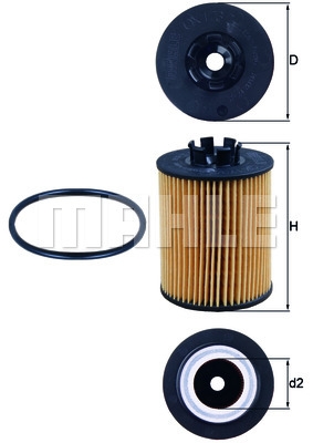 Filtru ulei scurt Opel Astra H marca MAHLE