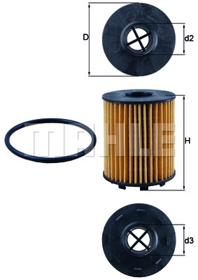 Filtru ulei siste PURFLUX Opel Astra H marca MAHLE