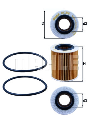 Filtru ulei Opel Astra H Z19DT  / Z19DTH marca MAHLE