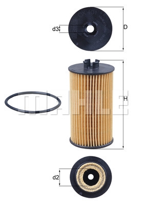 Filtru ulei  Opel Astra J MAHLE