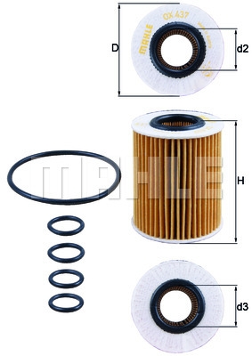 Filtru ulei  Opel Astra J marca MAHLE