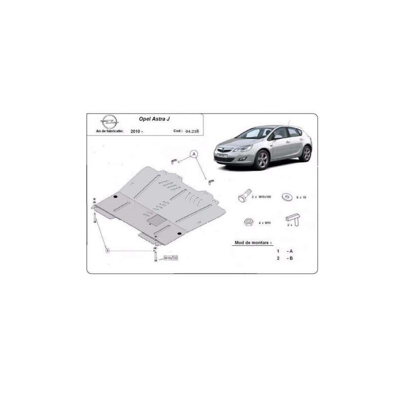 Scut motor metalic Opel Astra J dupa 2010