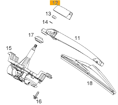 Piese auto: <b>Capac brat stergator luneta Opel Corsa D GM</b> este la reduceri. Pret 19.0 LEI