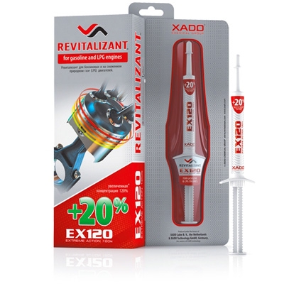 REVITALIZANT MOTOR XADO EX 120 PENTRU MOTOARE CU BENZINA SI GPL 8ML