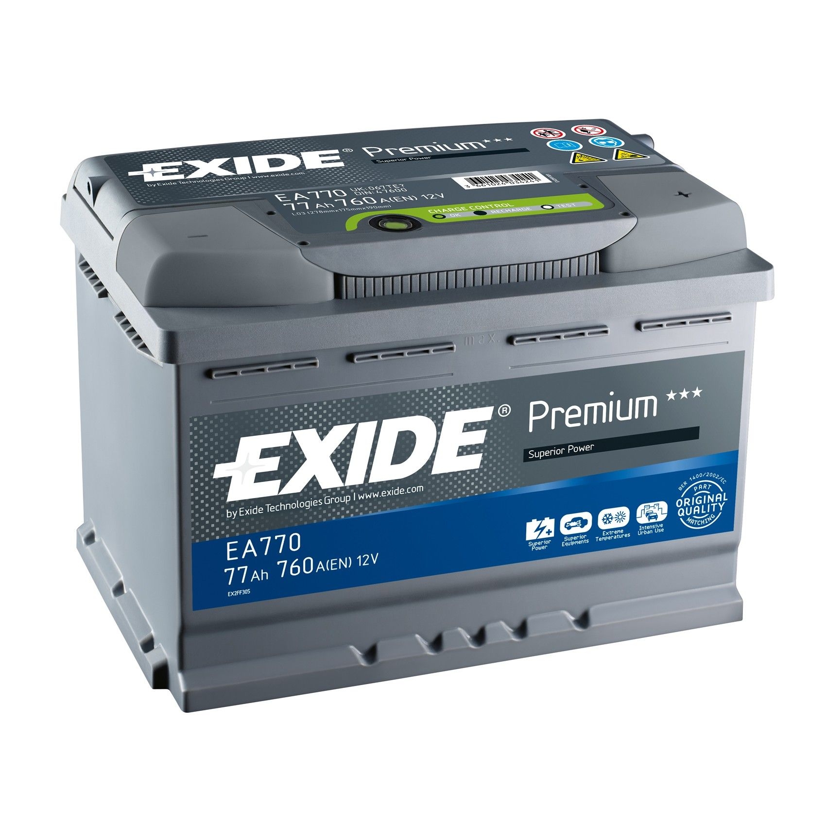 Piese Auto Opel Baterie auto EXIDE PREMIUM S5 77Ah/760A Revizie Masina