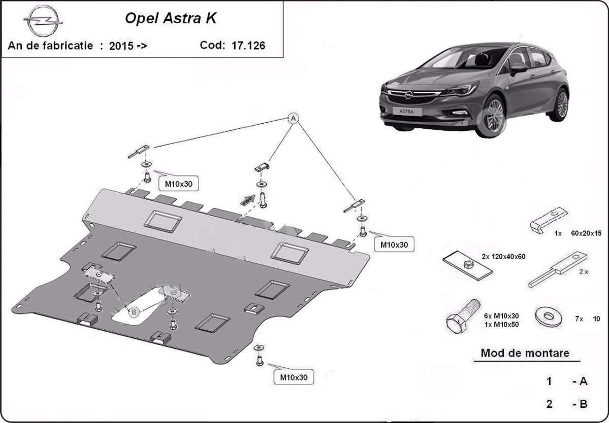 Scut motor metalic Opel Astra K fabricat dupa 2015 revizieshop.ro imagine noua 2022
