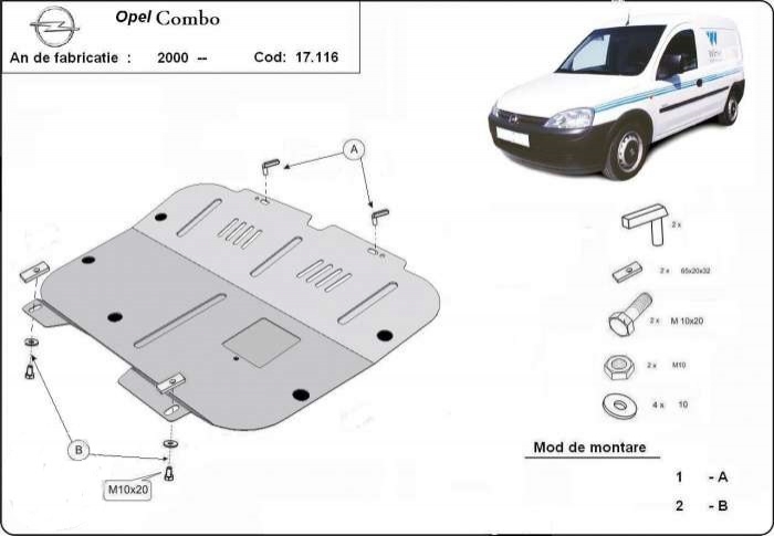 Scut motor metalic Opel Combo dupa 2000 Pagina 2/piese-auto-volvo/capace-opel/seturi-reparatie-cutie-viteze-luk - Scuturi motor auto