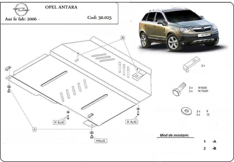 Scut motor metalic Opel Antara dupa 2006