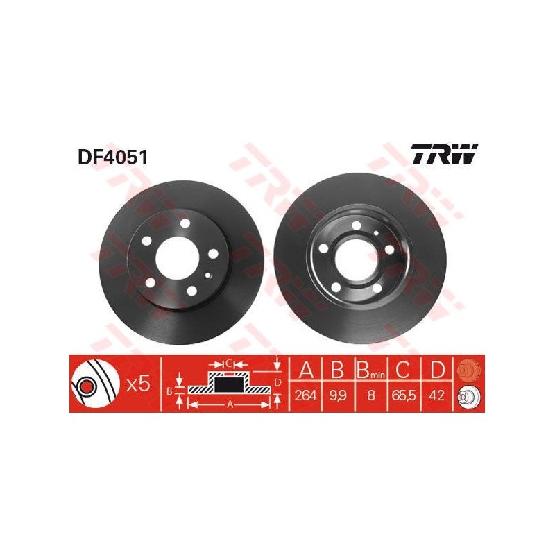 Set discuri frana Opel Astra H TRW